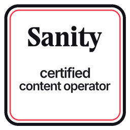 Sanity Certified Content Operator badge